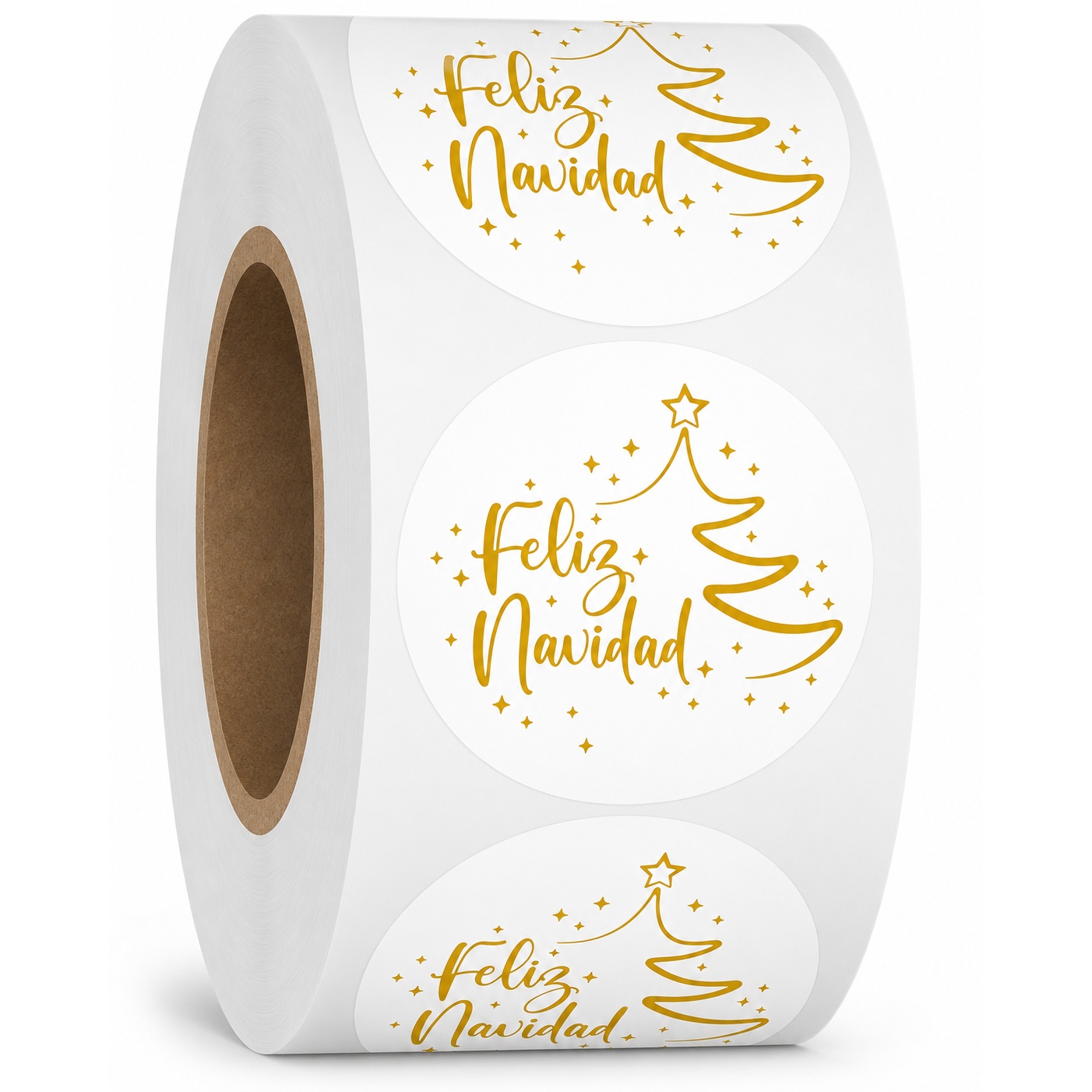 TEMU 500pcs Spanish Christmas Stickers Roll Navidad Tree Seals For Envelope Cards Gift Wrapping Christmas Party Decor