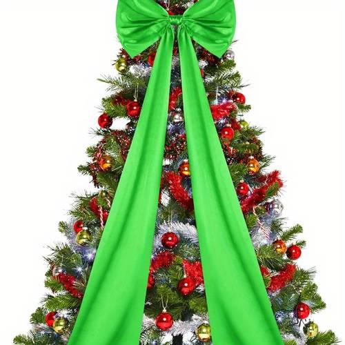 christmas tree topper bow large christmas tree topper satin ribbon bow christmas ornament christmas wreath bow suitable for family weddings car holiday decorations 47 inch red bow