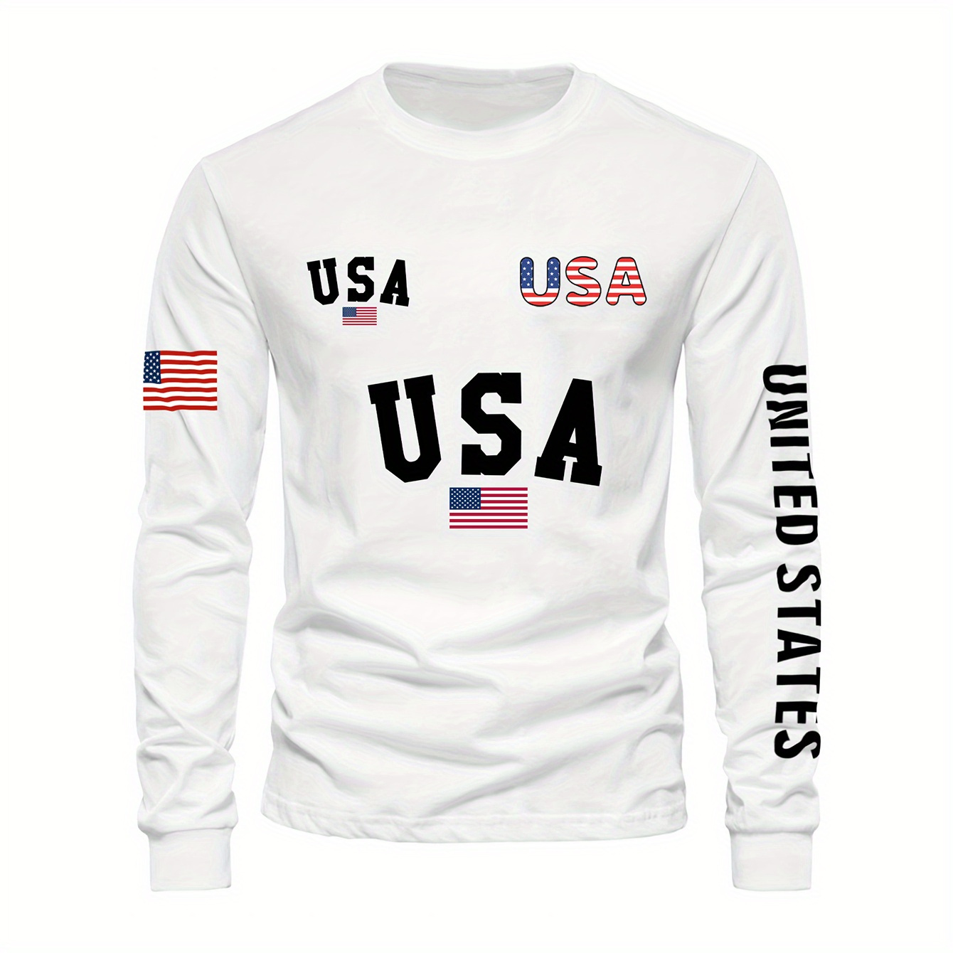 

Print-men's Crewneck Long Sleeve T-shirt - Bright Graphic Comfortable Fabric Is Not Easy To Fashion Casual Classic