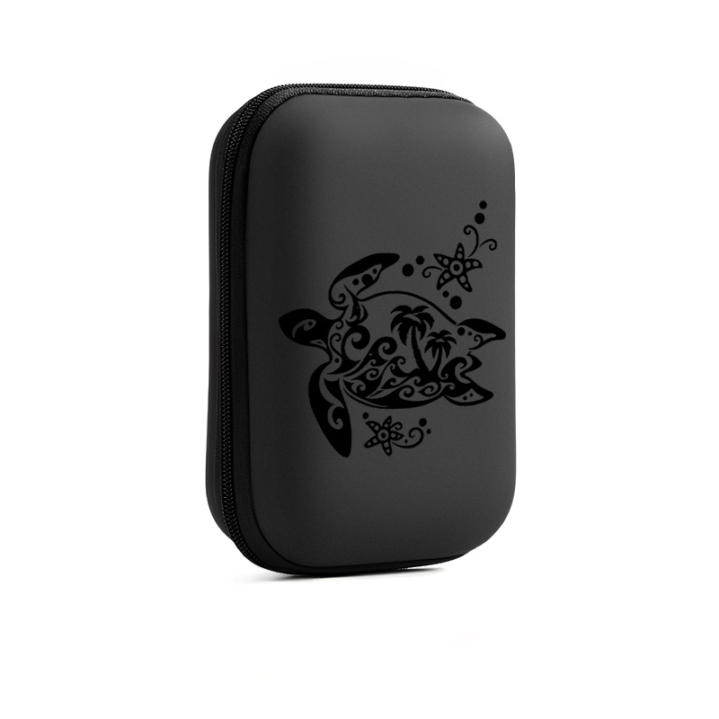 TEMU Langyu's Totem Turtle Essential For Office And Travel! This Eva Hard Shell Case Is Perfect For Storing Earphones, Cables, And . It Features A
