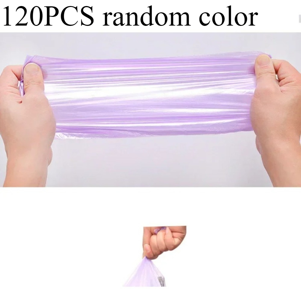 TEMU 120pcs Random Color Household Disposable Garbage Bags, Kitchen Storage Garbage Bags, Cleaning Garbage Bags, Plastic Bags, Random Color Shipping