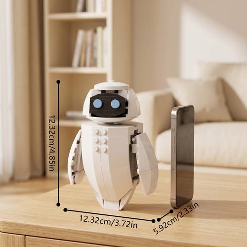 danstos -size eve robot building blocks toy, 152 piezas, ideal como regalo para niños, regalo de navidad y regalo de