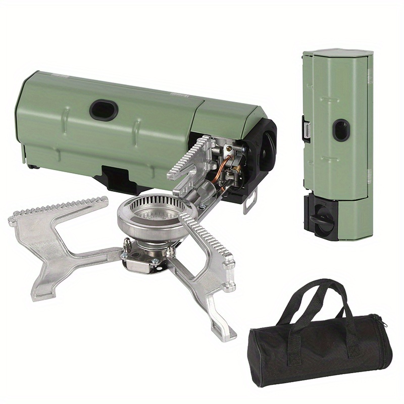 foldable gas stove gas tank not included outdoor picnic stove with carrying bag   with safety lock and piezoelectric   device overvoltage protection suitable for outdoor   cooking Product details 5