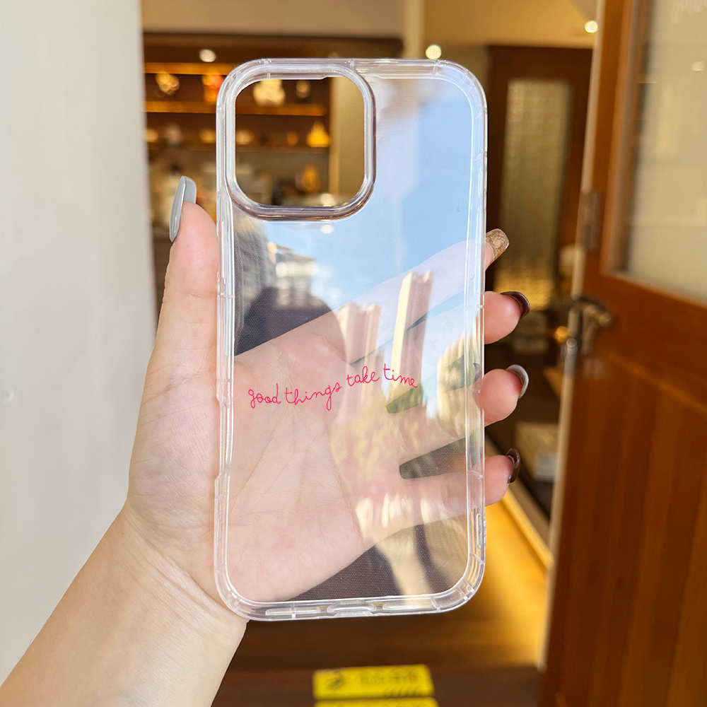 TEMU Custodia per telefono - Cover con citazioni motivazionali rosa per iPhone 16E 16 11 15 14 13 12 Pro Max XR Plus, regalo di compleanno ispiratore