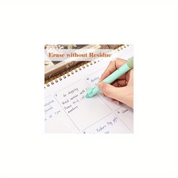 8pcs cute retractable erasable gel pens, blue and black ink pen with eraser clear, smooth writing comfortable   for note taking marking planner   puzzles ( coffee), pens, multicolour pen, needle tip pens, beadable pens, stationary pens, planner marking, office supplies, clear ink pen, fun stationery, durable construction, comfortable grip, smooth writing tool, erasable pen, students, journaling enthusiasts Product details 2