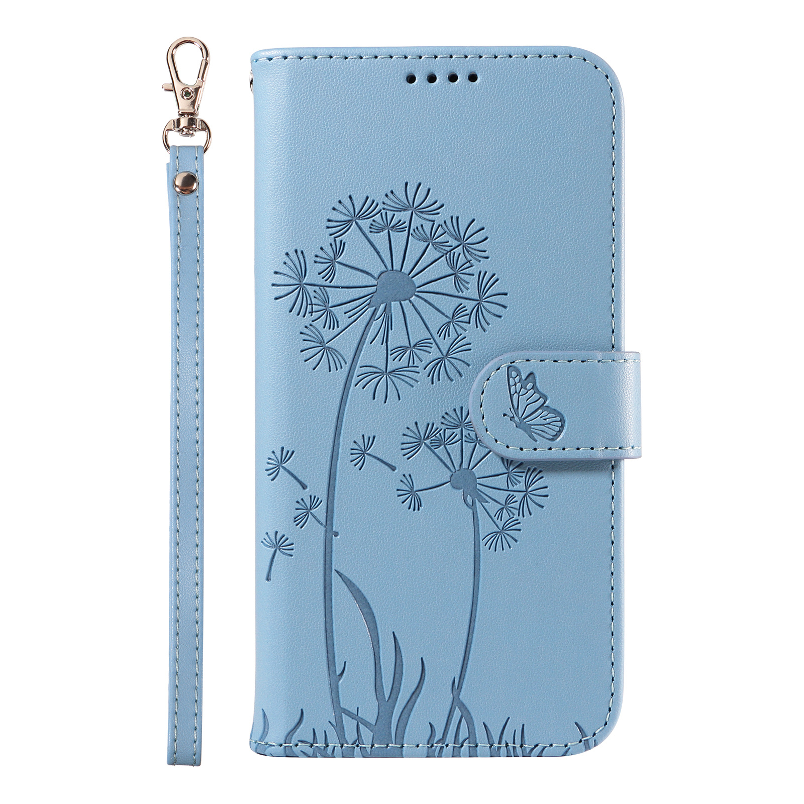 TEMU Phone Case - Dandelion High-quality Textured Card Holder Case For Men And Women, Cute Artificial Leather Phone Case Compatible With Galaxy S26