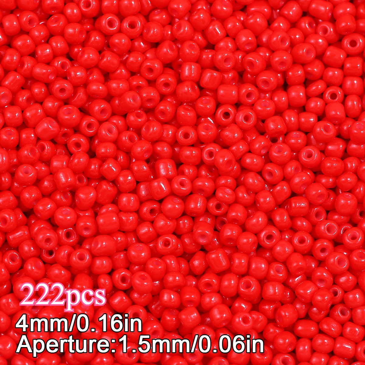 TEMU Perline di vetro a grana di , perline decorative . 222 o 1103 pz, 4 mm di dimensione, 18 g o 90 g di peso. Appartengono a perline e assortimenti
