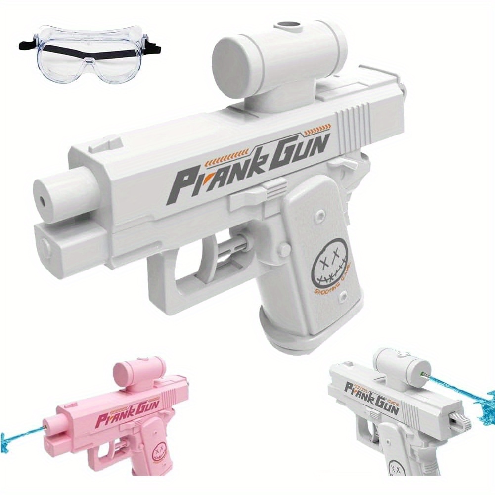 yepfirst dual-sided reverse water gun - bidirectional sprayer with   shooting, quick-  prank weapon for parties, office, school - funny practical joke gift (white) - compatible with standard eyewear, outdoor fun,   design,  , office pranksters details 1