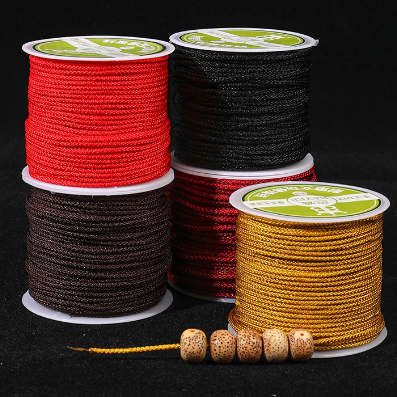 TEMU 1roll/30m 1mm Braided Thread Suitable For Diy Beaded Braided Jewelry Making - Non-elastic Wire For Necklace, Bracelet, Keychain, Rope - Braider Compatible Crafting Wire