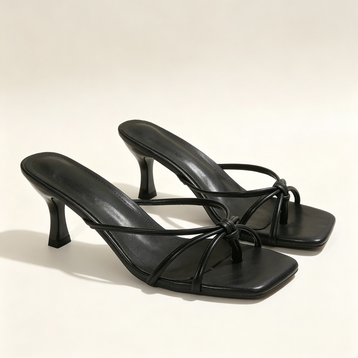 TEMU Women's High-heel Slippers, Presenting A Casual And Elegant Style. Slippers Are Perfect For City Strolls, Showcasing A Simple And Modern