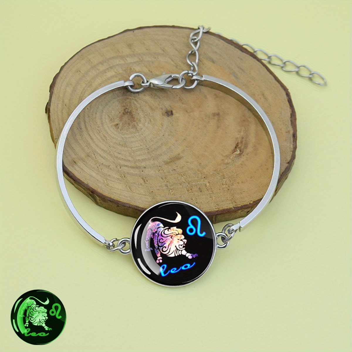 Adjustable Constellation Luminous Glass Charm Bracelet