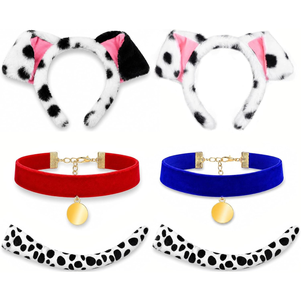 TEMU 6pcs Dress Up Headband Accessory Set, Including 2 Headbands, 2 Accessories, And 2 Tails, Suitable For Halloween, Carnival, Christmas, Character