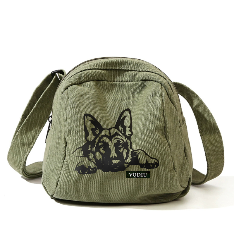 TEMU Single-shoulder Bag With German Shepherd Print, Shell-shaped Bag, Student Phone Pouch, Small Bag For Daily , Campus Commuting, An For A Gift