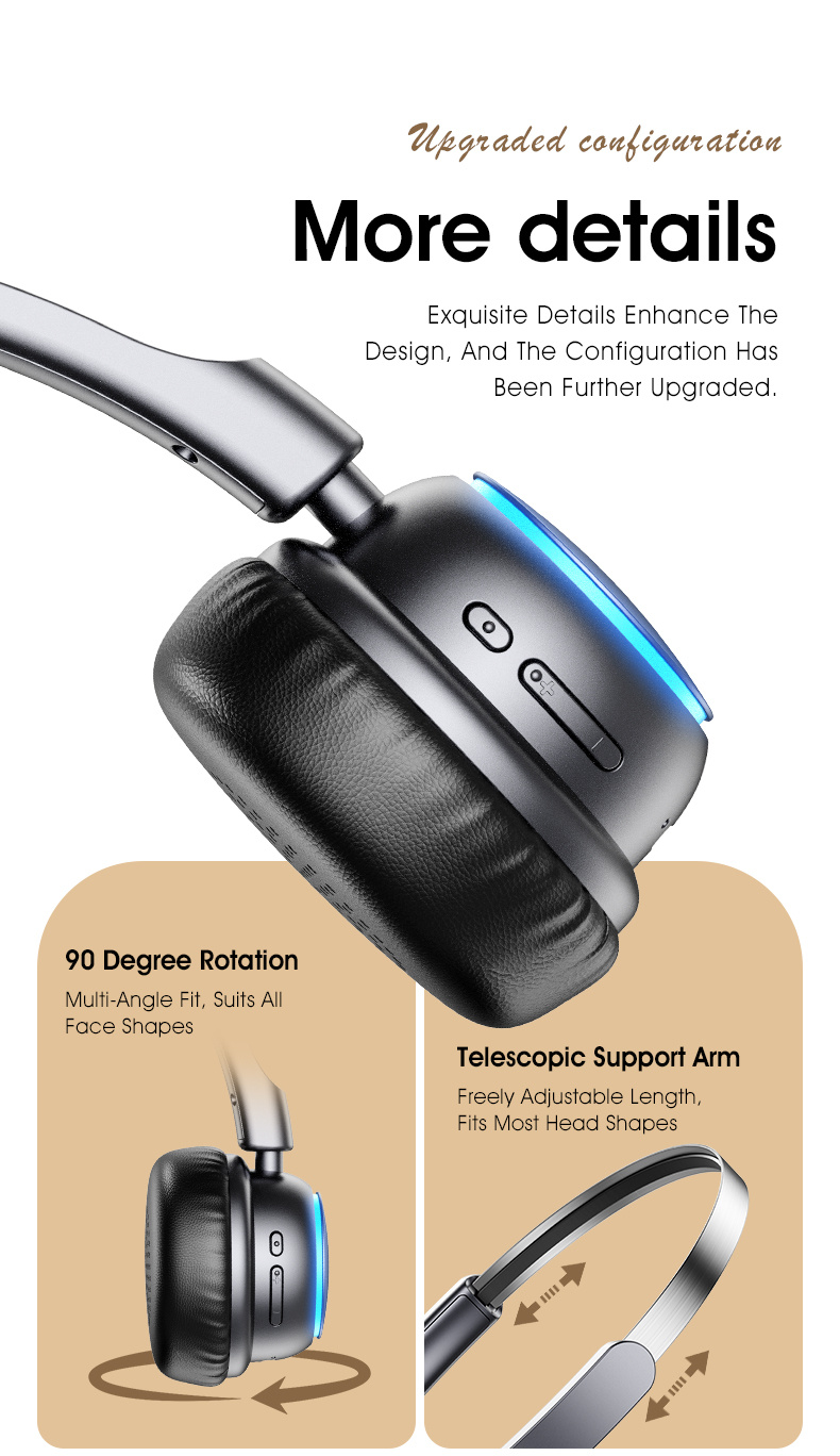 [Acer 2026 New Release] OHR645 Over-Ear Earphones, 3D Spatial Audio, 30 Hours of Music Playback, Soft And Comfortable Memory Foam Ear Cushions, Adjustable Headband, Multi-Device Compatibility, Ideal for Gaming, Sports, Music And Fitness