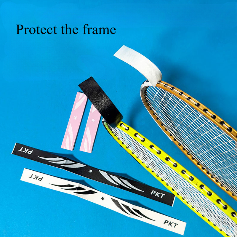 

4 autocollants de protection de tête de de badminton durables - bande de protection de en cuir synthétique, épaisse, ultra légère, résistante à l', anti-peinture, anti-cassure de fil