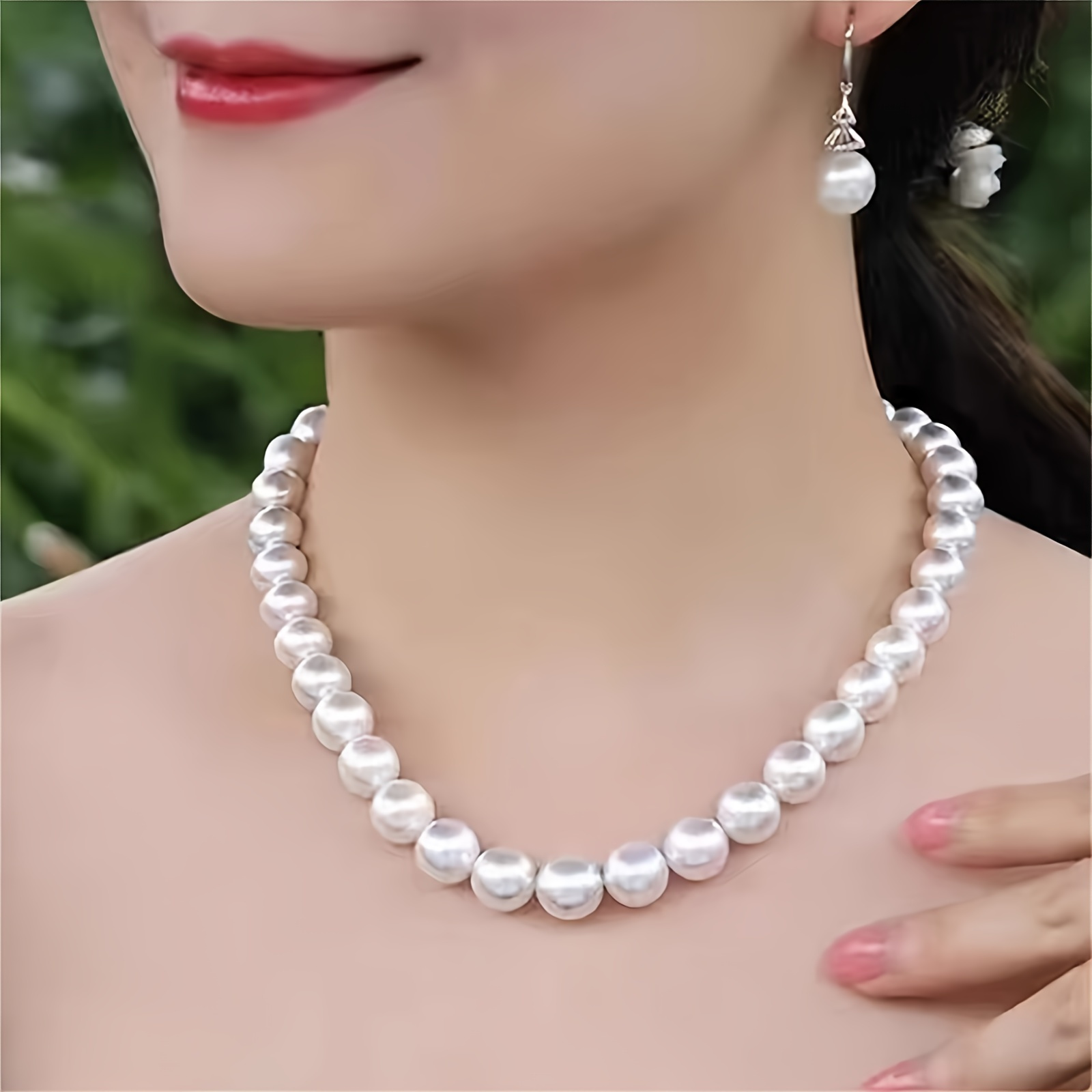 Round Freshwater Pearls Necklace - Gift for Mom, Wedding, Bridesmaid