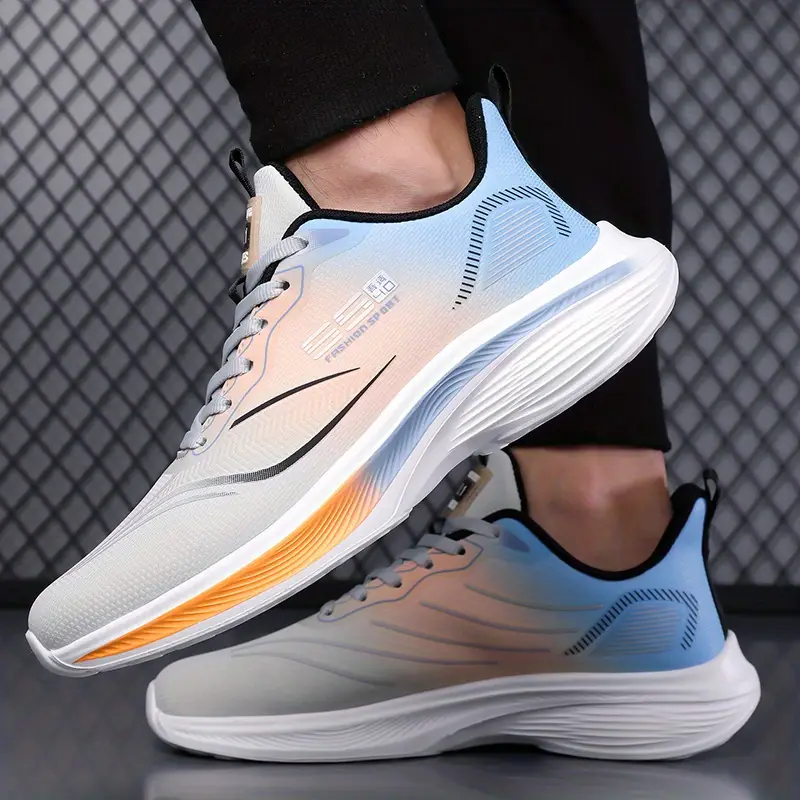 Scarpe Sportive Uomo – Sneaker Running Palestra, Taglie EU 39-48, Nere/bianche/oro, Nuove Senza Scatola