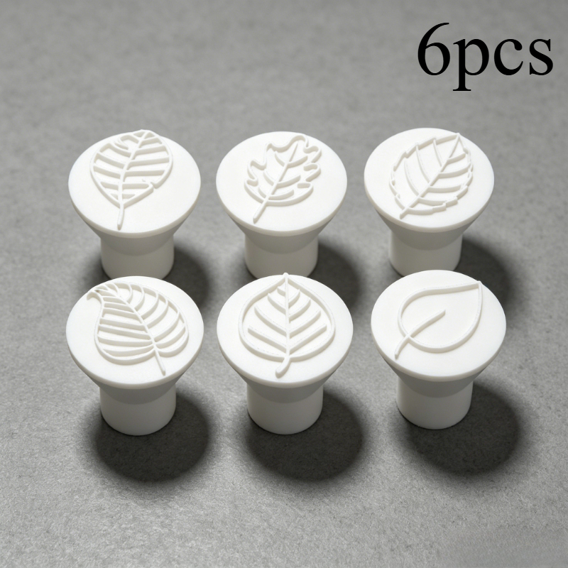 TEMU 6pcs Leaf-themed Clay Stamp Set, Including Multiple Reusable Embossed Leaf Pattern Stamps With Clear And Beautiful Designs, Suitable For Polymer