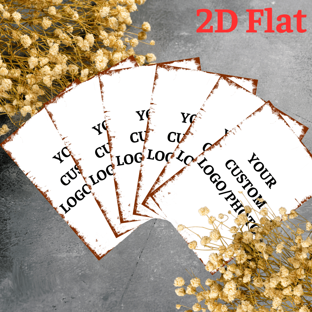 TEMU Plat 2D, Lot de 6 plaques métalliques personnalisées 2D avec votre image/logo/, Panneau personnalisé style vintage rétro pour mur extérieur,