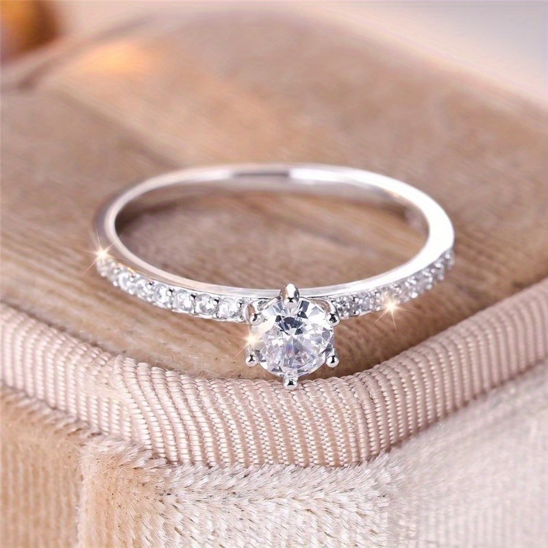 Women's 3 Carat Synthetic Zircon Ring, Sophisticated Design