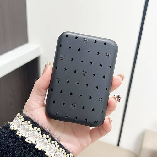 21032 star bow style pattern for iphone magsafe external battery case for iphone magsafe a2384 case for magsafe 1460mah case matte case
