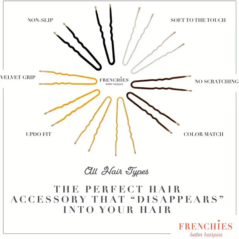 french twist hair pin ultra flocked   french hair pins for women wedding updo extensions or   count blond Product details 7