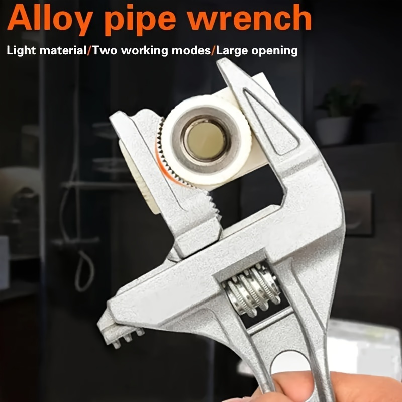 versatile aluminum alloy wrench large opening adjustable for industrial use details 3