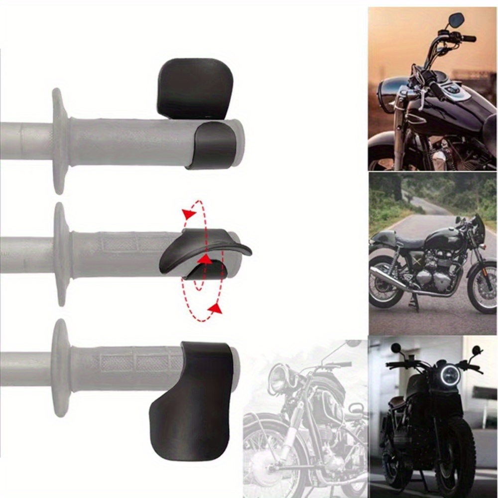 2 Pack] Throttle Assist Cruise Control Grip Handlebar Rocker Rest Accelerator Assistant For Motorcycle Black