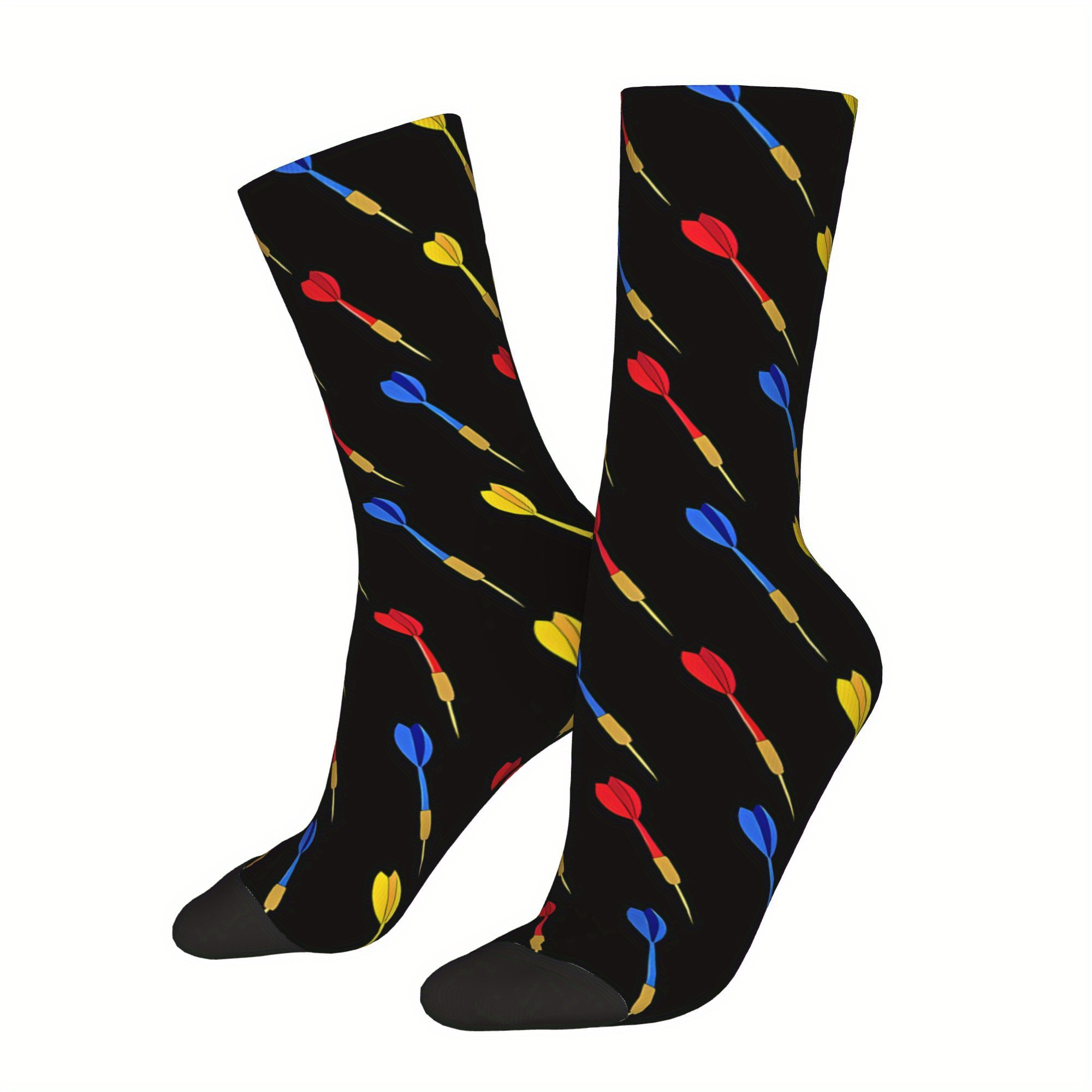 

Men's Polyester Socks Featuring A Darts Player Design.