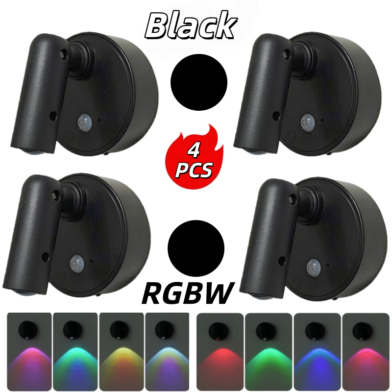 Image of Minimalist Round Hill Spotlight With Adjustable Rgbw Lighting Effects, Featuring A Easy Design For Modern , Suitable For Cabinet Lighting, , And Ambient Lighting