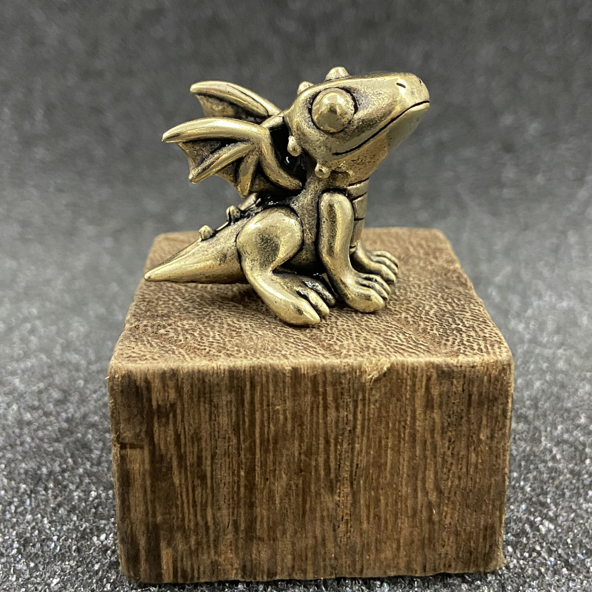 Image of A Small Brass Figurine Of A , Perfect For Decorating Desks, Bookshelves, Or Offices. A For And Colleagues, For Christmas