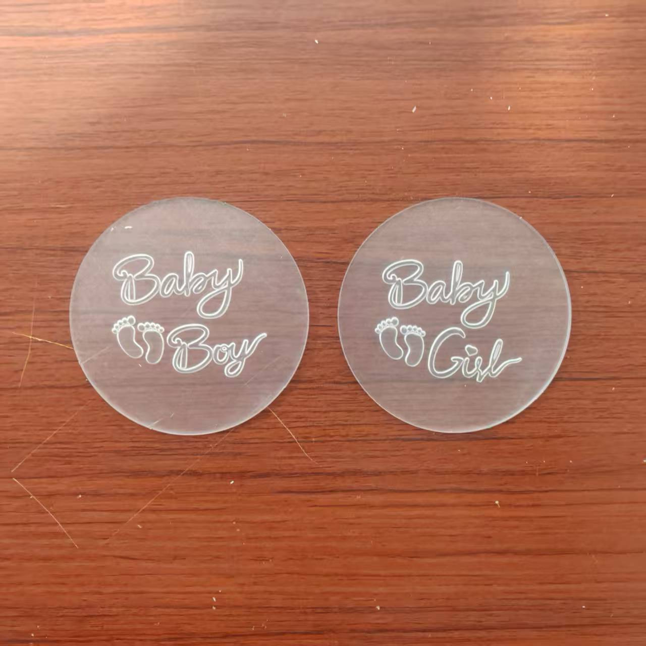 Image of 2pcs Birth Party Clay Mold Suitable For Pottery, Clay Molds - Gender Reveal Party Supplies, Diy Crafts, Ceramic Making Tool