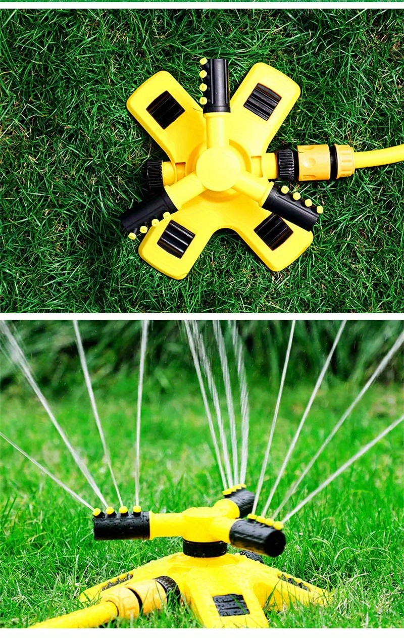 360-Degree Automatic Rotating Sprinkler Head - Durable Plastic, No Battery Needed, Ideal for Lawn & Garden Irrigation, Garden Watering Solution|Automatic Sprinkler System|Plastic Sprinkler Head, Garden Sprinkler
