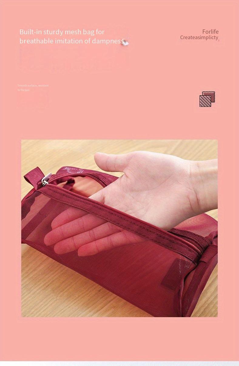 1pc travel accessory essential travel item ideal for travel and   new   makeup bag portable travel toiletry bag with detachable large capacity cosmetic organizer portable travel storage box handbag style suitable for makeup and Product details 5