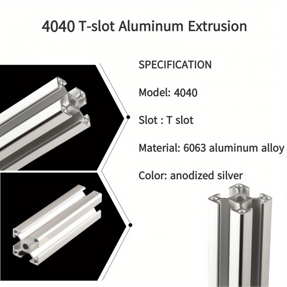 Lot De 12 Profilés Aluminium 4040 - 20 Cm De Long - Pour Bricolage CNC, Imprimante 3D, Gravure Laser