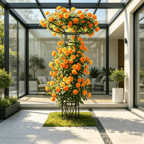pérgola de metal de 84.65 pulgadas específica para jardín exterior, de a prueba de con protección recubierta de plástico, de para enredaderas y flores de rosas