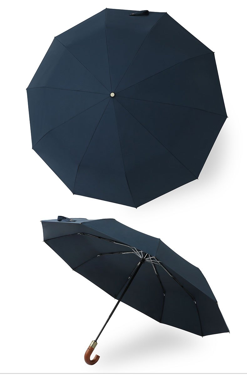 Large Automatic Umbrellas for Men And Women, Suitable for Golf, Featuring a Vintage Design, Windproof Structure, And 10 Ribs.