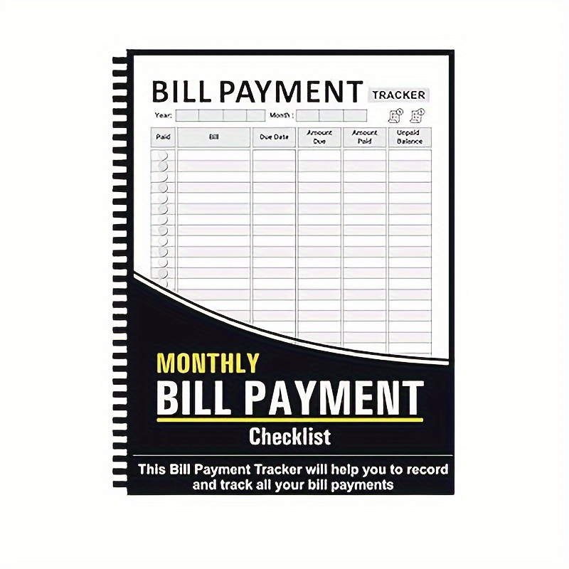 

Spiral-bound Monthly Payment Tracking Notebook - And Budget With Records And Payment List