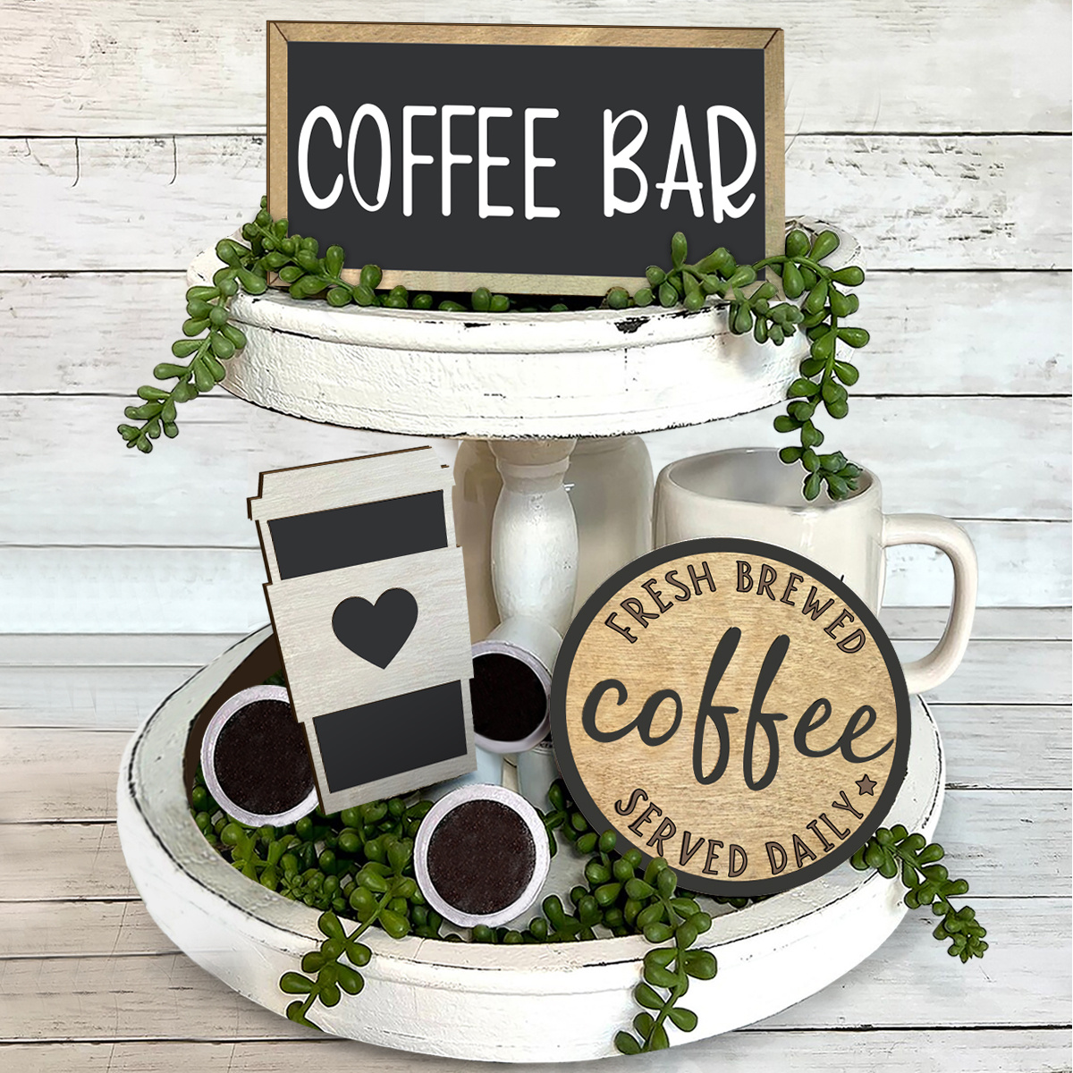 Kaffee Dekoration Metall-LKW - Vintage Design Mit Jutesack