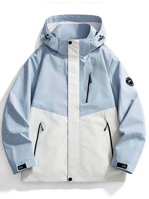 couples high quality hooded windbreaker jacket outdoor hiking windproof coat unisex casual versatile