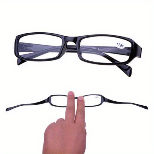 6-Packs Unisex Rectangle Reading Glasses, Polycarbonate Lens & Frame, Farsightedness Presbyopia Eyewear, Simple Gradient Design