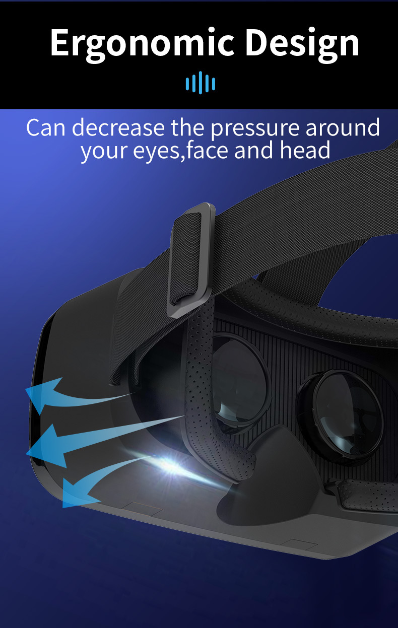 Casque VR Universel pour Smartphones - Compatible iOS et Android, avec Lunettes de Jeu HD Immersives pour Films et Jeux de Realité Virtuelle, Conçu avec des Sangles Réglables et une Construction Légère