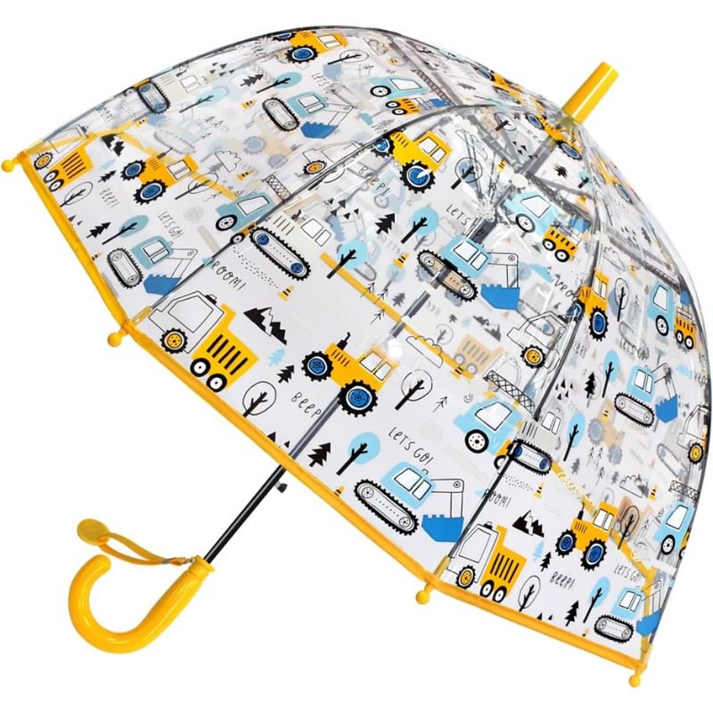 8 rib automatic open umbrella adorable cartoon design with pvc material iron and carbon fiber frame and plastic handle stylish for boys and girls