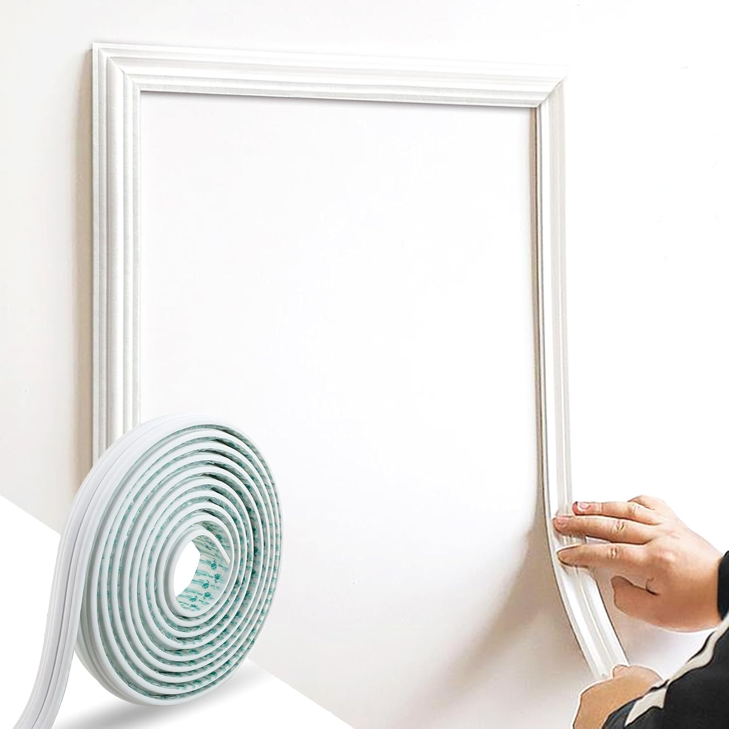300cm X 2.3cm Lightweight Self-adhesive Wall Panel Strips Flexible Wall Decorative Lines For Home Decoration And Wall Protection
