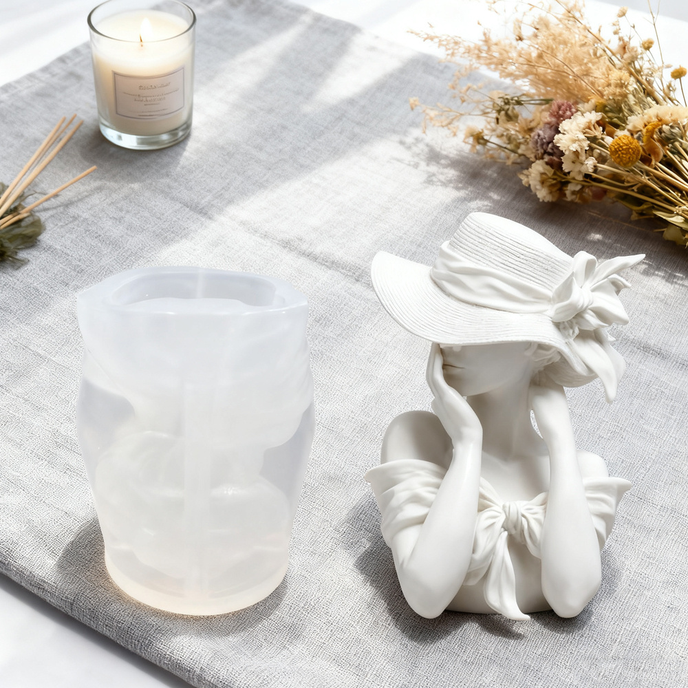 E-shop 3D-Silikonform für weibliche Figuren zum DIY-Kerzenmachen, Resin-Kunst & Seifenherstellung – Elegante Göttinnenform mit flexibler,
