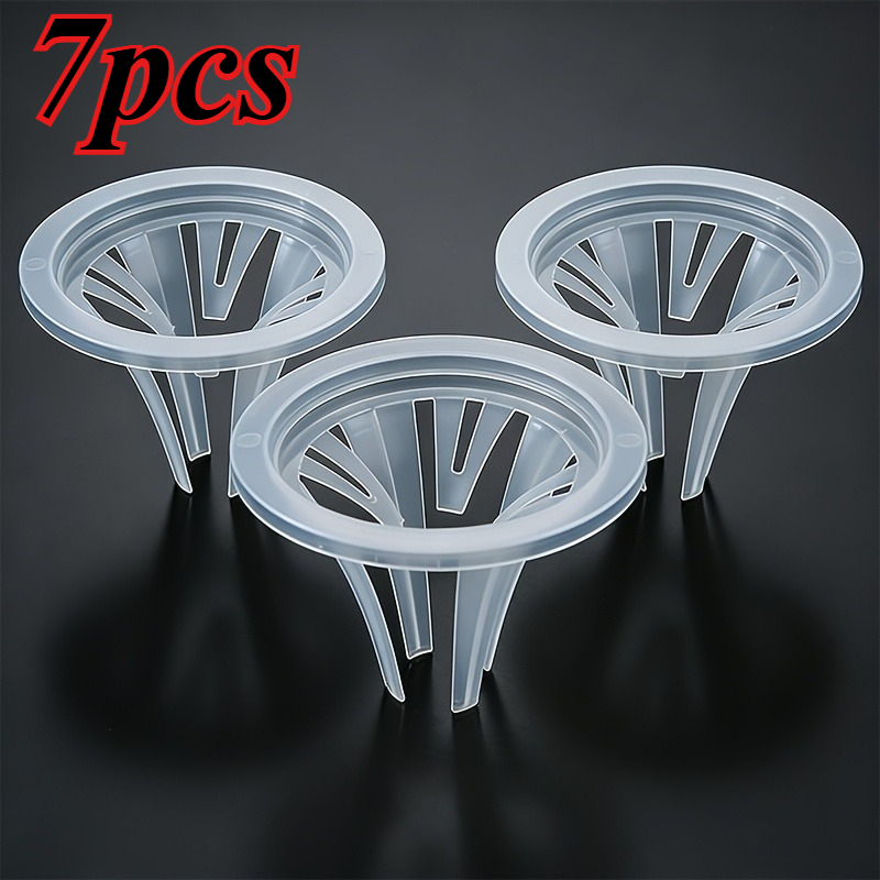 TEMU 7pcs Compact Hydroponic Seedling Containers, Hydroponic Mesh Cups, Ideal For Outdoor Use, Suitable For Herbs, Vegetables, Tulip Bulbs, And Kits,
