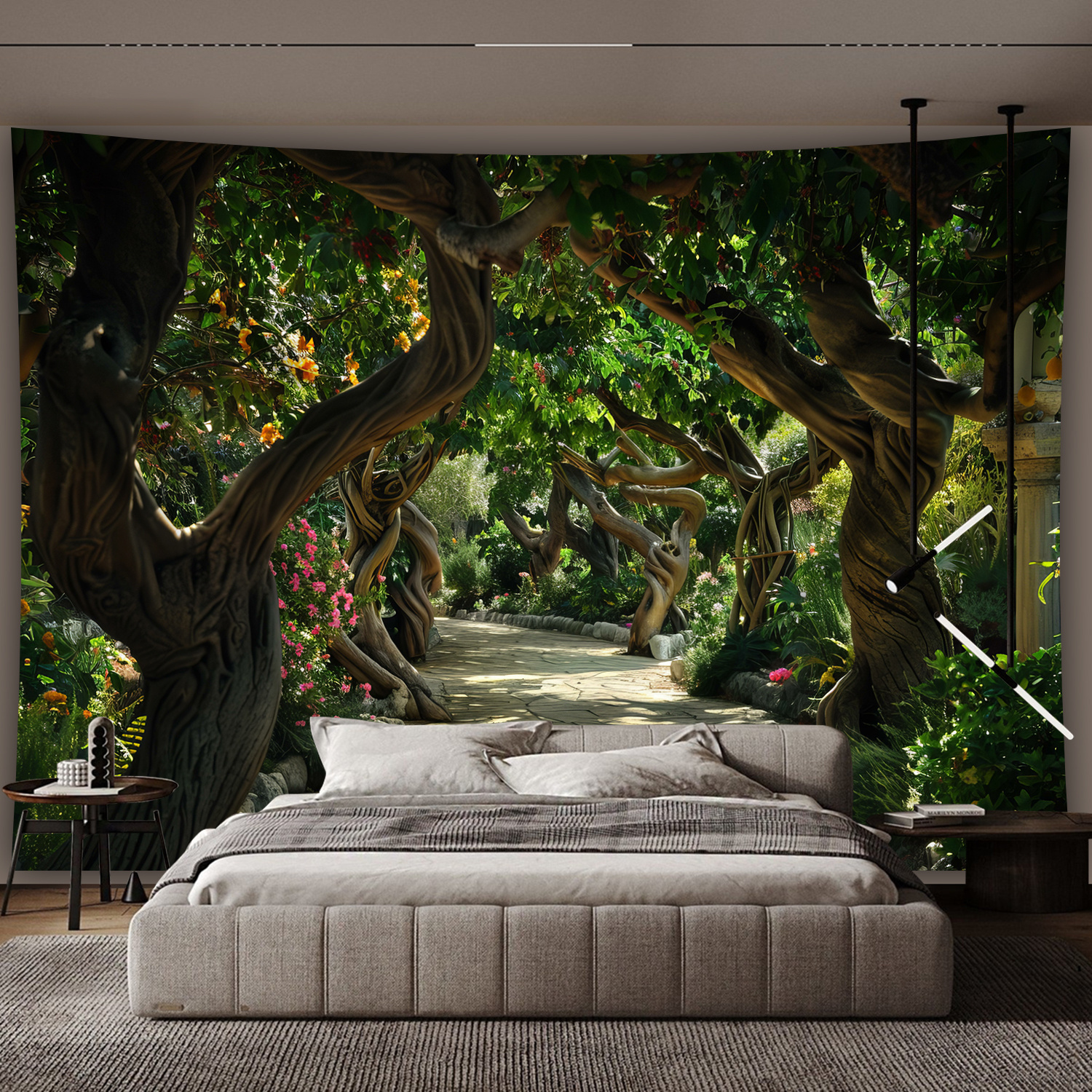 TEMU 1pc- Ultra Large Size- Landscape Photo Huge Digital Printing Tapestry, Aesthetic Printing Polyester- For Living Room Bedroom Party Decoration-