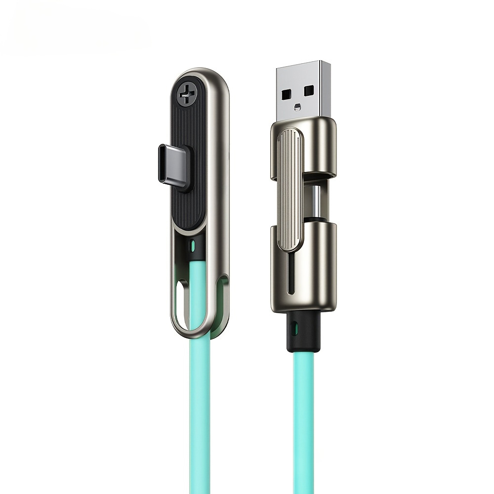 TEMU Soporte Plegable para Teléfono con Cable de Carga Rápida de 240W, Cable de 4.5mm de Diámetro Exterior Engrosado Antienredos y Superficie