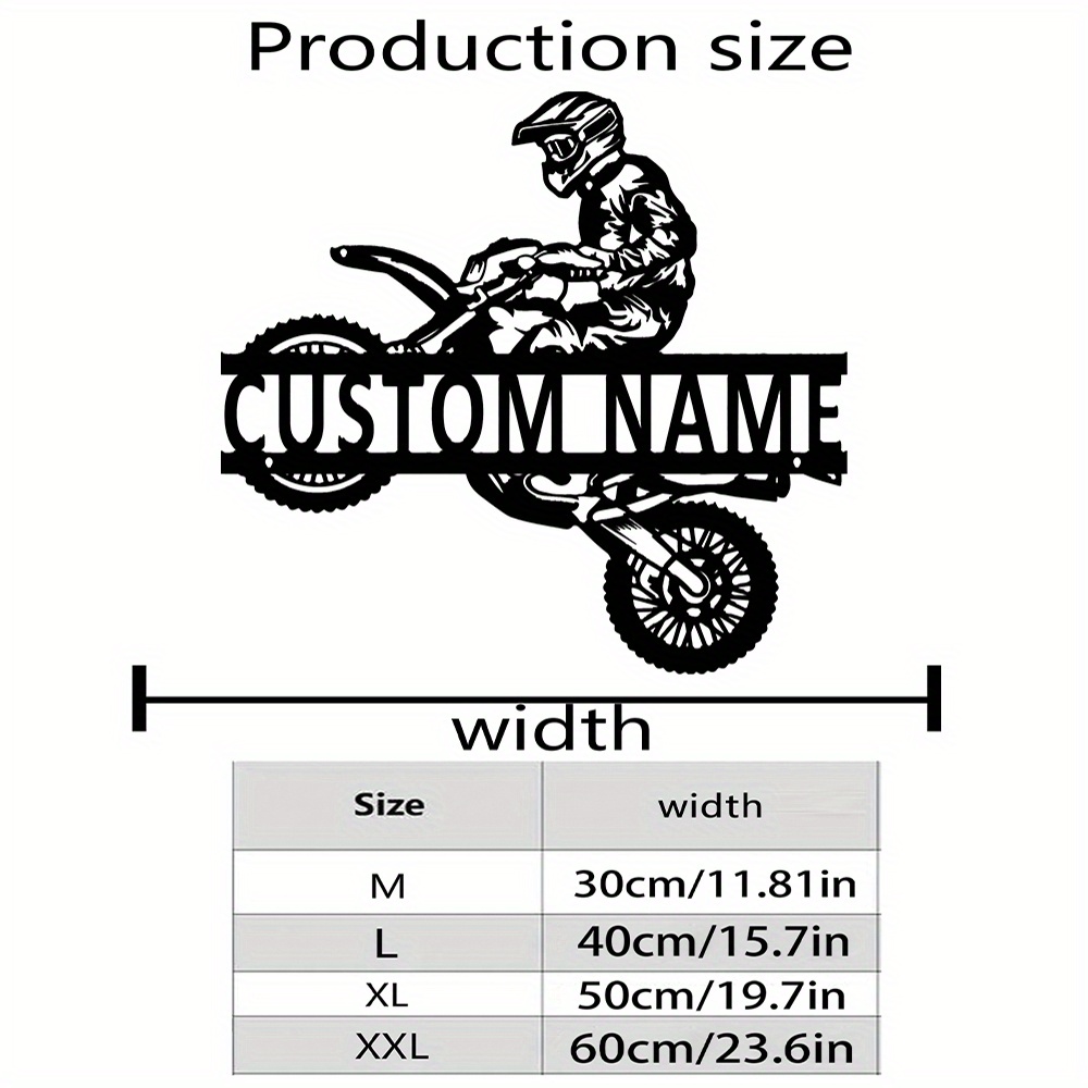 TEMU 1 Customizable Personalized -road Motorcycle Emblem, Scene Party Hanging Ornament, Door Decoration, Wrought Iron Wall Hanging, Wall-mounted
