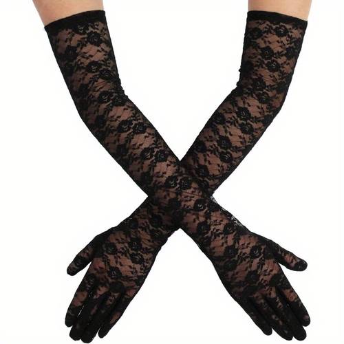 party gloves womens long lace mittens gloves for dress cocktail opera parties